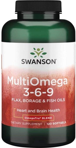 Multi Omega EFAs Superior Essential Fatty Acids MultiOmega 3-6-9 120 capsules SWANSON