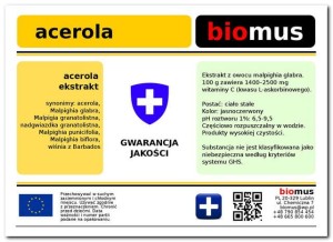 Acérola vitamine C en poudre 1 kg BIOMUS