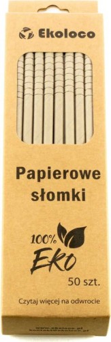 MULTI-COLORED PAPER STRAWS 50 pcs - EKOLOCO