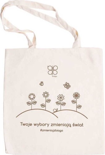 Torba #zmieniajzbiogo bawełniana v.2