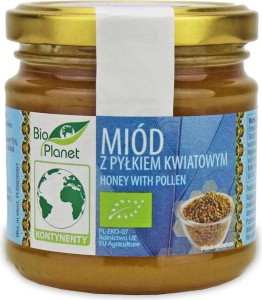 HONING MET BLOEM POLLEN BIO 250 g - BIO PLANET