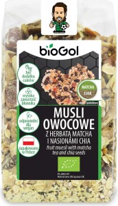 FRUIT MUSELS MET MATCHA THEE EN CHIA ZADEN BIO 300 g - BIOGOL