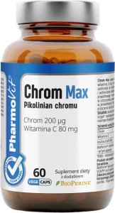 Chrom Max Pikolinian chromu 200 μg 60 kapsułek PharmoVit