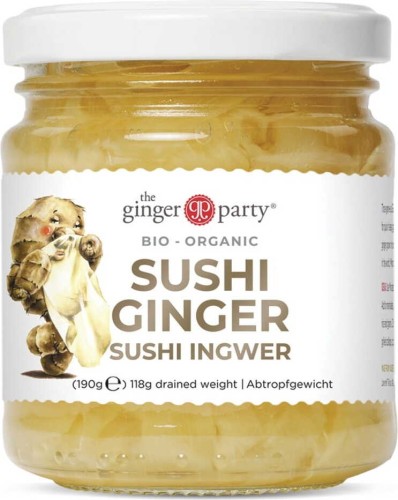 IMBIR MARYNOWANY DO SUSHI BIO 190 g (118 g) - GINGER PEOPLE