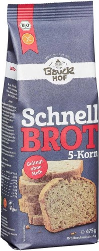BREAD MIXTURE 5 GRAINS GLUTEN-FREE BIO 475 g - BAUCK HOF