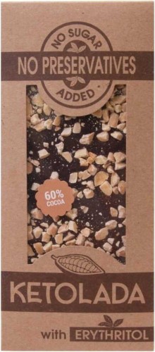 TABLE WITH ALMONDS WITHOUT ADDED SUGARS 100 g - KETOLADE