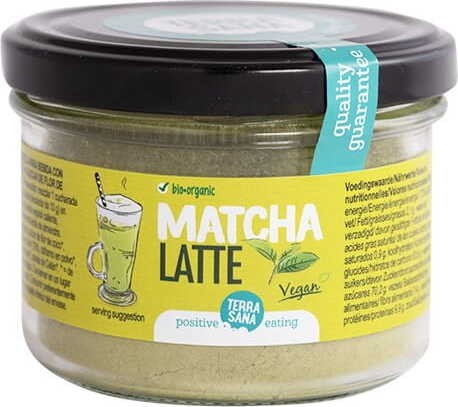 POWDER DRINK WITH GREEN TEA MATCHA LATTE BIO 120 g - TERRASANA