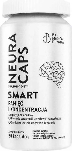 Neura caps smart Memory and concentration 50 capsules Bio Medical Pharma