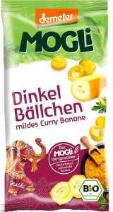 SPELT BANANA CRISPS WITH CURRY DEMETER BIO 40 g - MOGLI