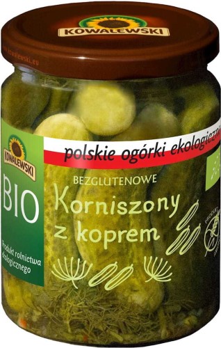Canned cucumbers with fennel BIO GLUTEN FREE 480 g (220 g) - KOWALEWSKI