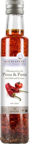 Olej Do Pizzy I Makaronu O Smaku Chili I Pomidora Bio 250 Ml - Bio Planete