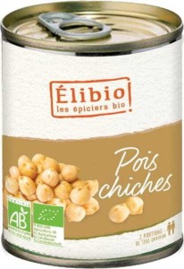 Canned chickpeas 400g Elibio