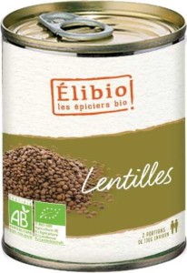 Canned lentils 400g EKO Elibio
