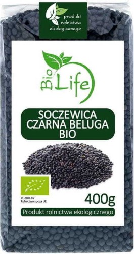 Zwarte linzen Beluga 400g EKO Bio Life