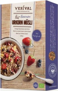 Volkoren muesli met bosbessen 325g EKO Verival