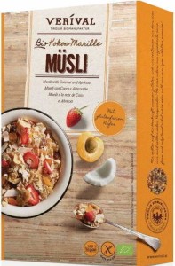 Muesli met kokos en abrikozen glutenvrij 325g EKO Verival