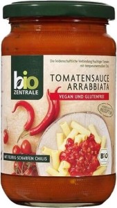 Arrabbiata tomatensaus zonder gluten 350g EKO Bio-Zentrale