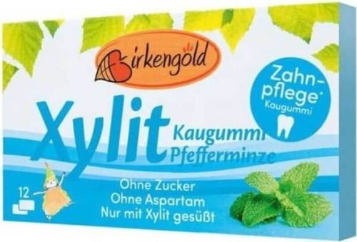 Xylitol mint and pepper gums 17g Birkengold