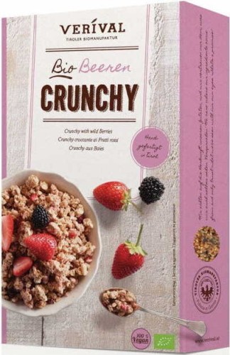 Musli crunchy z owocami leśnymi 375g EKO Verival