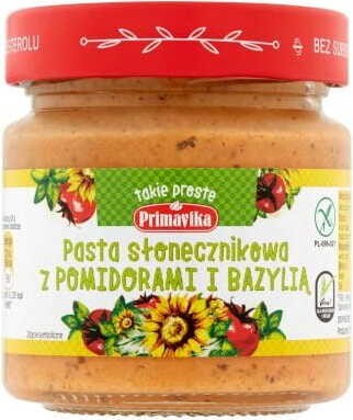 Zonnebloempasta met tomaten en basilicum, glutenvrij 160g Primavika