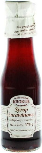 Syrop żurawinowy 375g Krokus