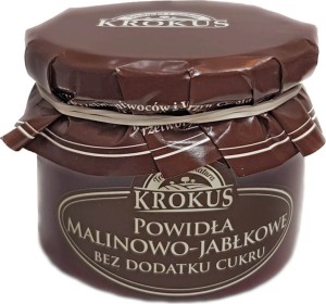 Frambozen-appeljam zonder suiker 310g Krokus