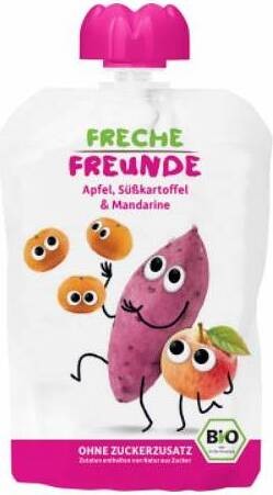 Squeezing mousse for children sweet potato, tangerine 100g EKO Erdbar