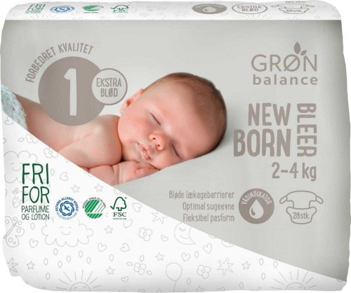 NEWBORN DIAPERS 2 - 4 kg (28 pcs.) - GRON BALANCE
