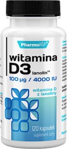 Vitamin D3 10 µg / 4000IU 120 capsules PharmoVit
