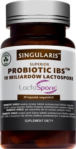 Probiotyk Probiotic IBS 10 miliardów lactospore 30 kapsułek wegańskich Singularis