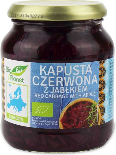 KAPUSTA CZERWONA Z JABŁKIEM BIO 340 g - BIO PLANET
