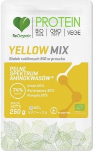 VEGETABLE PROTEIN YELLOW MIX POWDER BIO 250 g - BE ORGANIC