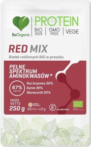 VEGETABLE PROTEIN RED MIX POWDER BIO 250 g - BE ORGANIC