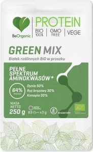 VEGETABLE PROTEIN GREEN MIX POWDER BIO 250 g - BE ORGANIC