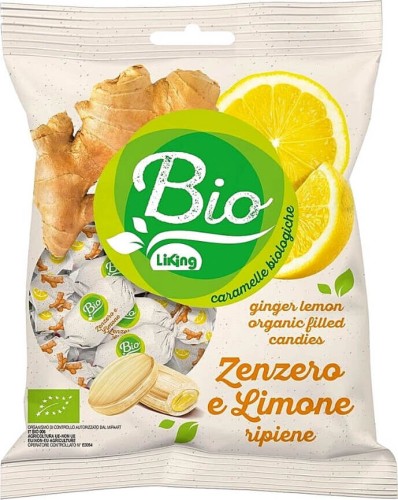 CANDIES WITH FILLING GINGER-LEMON FLAVOR GLUTEN-FREE BIO 90 g - LIKING