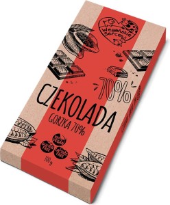 Dark chocolate 70% 100 g WEGAŃSKIE SERCE