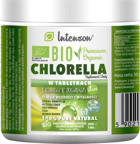 Chlorella BIO 200 tabletten 100g Intenson