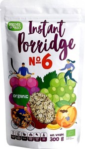 Instant porridge with raisins, apricots and walnuts (no.6) BIO 300 g - PRIME BIO