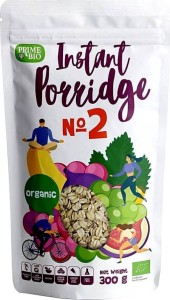 Instant porridge with raisins, bananas and figs (no.2) bio 300 g - PRIME BIO