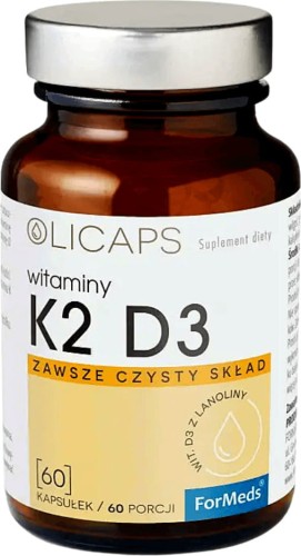 Vitamins K2 and D3 from lanolin 60 portions 60 capsules Olicaps ForMeds