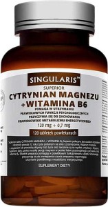 Singularis Cytrynian Magnezu + Witamina B6 120 tabletek powlekanych