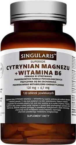 Magnesium citrate 120 mg + vitamin B6 0.7 mg 120 Singularis tablets