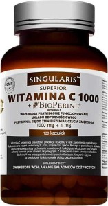 Witamina C 1000 mg + BioPerine 1 mg 120 kapsułek Singularis