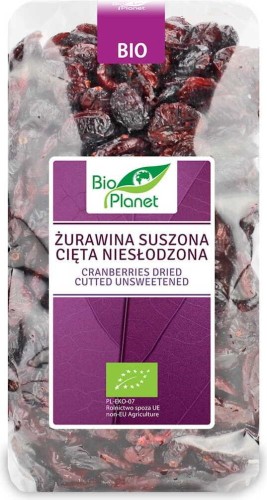 ŻURAWINA SUSZONA CIĘTA NIESŁODZONA BIO 400 g - BIO PLANET