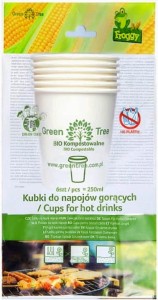 MUGS FOR HOT DRINKS compostable 6 pcs - Froggy