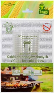 COMPOSTABLE COLD DRINKS 12 pcs - FROGGY