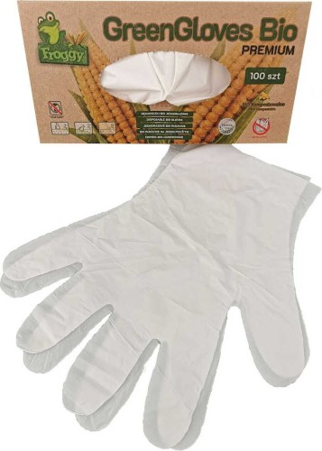 DISPOSABLE COMPOSTABLE GLOVES 100 pcs - FROGGY