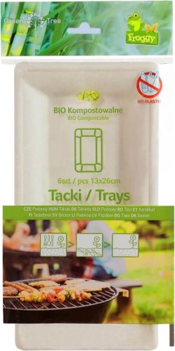 COMPOSTABLE TRAYS 6 pcs - FROGGY