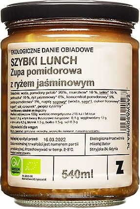 TOMATENSOEP MET JASMIJNRIJST BIO 540 ml - ZEEP