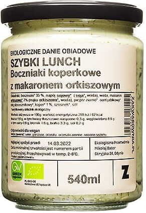 Oesterzwamschotel met speltpasta en dille BIO 540 ml - zuurdesem